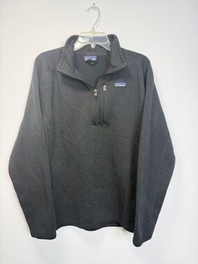 Patagonia Black Quarter-Zip Fleece Pullover Large